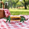 Kids Corn Holder Dinosaur Fork, with Durable PLA Handles And Stainless Steel Anti-scald Pins, Novelty Heat Protection Holders, for BBQ Picnic Parties