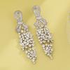 Geometric Copper Drop Earrings For Women Elegant Evening Party Jewelry