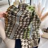 New Houndstooth Print Scarf For Women Warmer Winter Cashmere Pashmina Scarves Shawls Female Thick Blanket Wraps Foulard