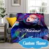 Custom Name Fantasy Night Trio K-Pop Blanket bed sofa Blanket Flannel Blanket for Camping, Hiking, Picnic Essentials,gift for Fan family
