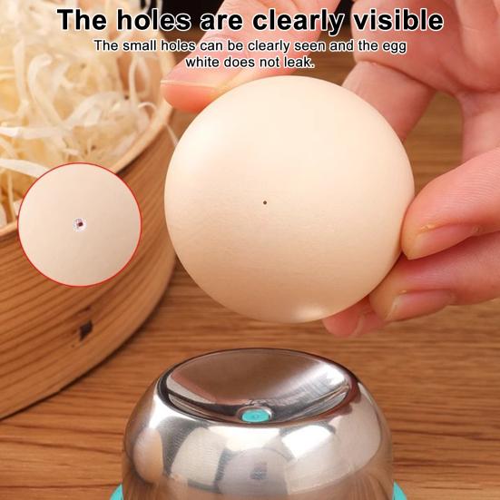 Stainless Steel Egg Piercer with Plastic Base Heavy Duty Egg Hole Puncher Hard Boiled Eggs Poker Peeler Pricker Tools Kitchen Gadgets