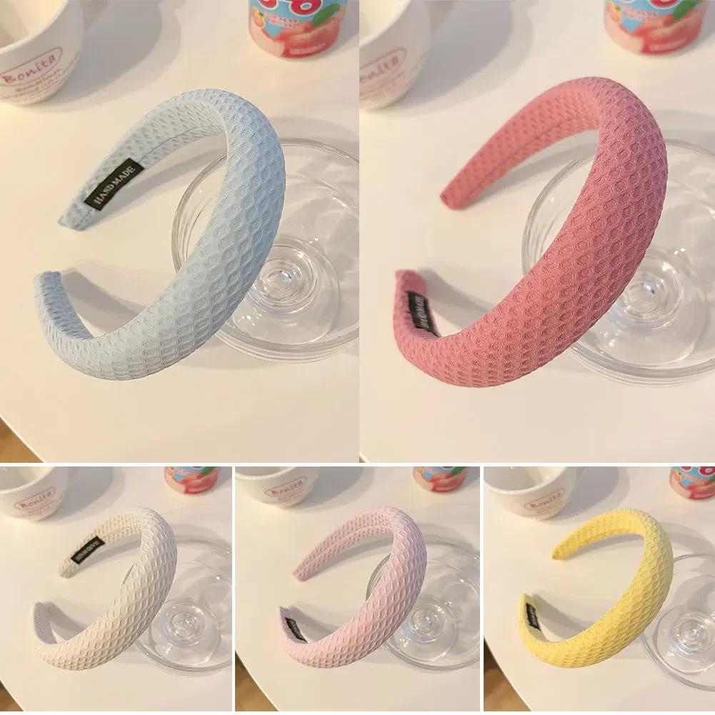 Diadema de Estilo Coreano Simple y con Temperamento para Mujer Aro de Pelo de Moda Elegante de Ala Ancha para Lavado de Cara de Niña