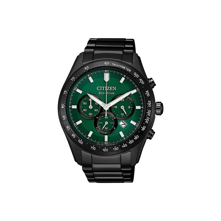 

CITIZEN Ecology Drive Collection Часы с кварцевым механизмом на солнечной батарее Aurora Light, ремешок из нержавеющей стали CA4455-86X Green Dial Black Strap