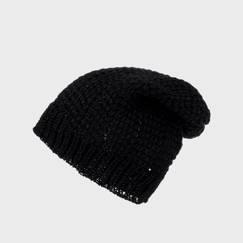 Женская Весенне-Летняя Шапка-Капюшон Соломенная Шляпа чёрный