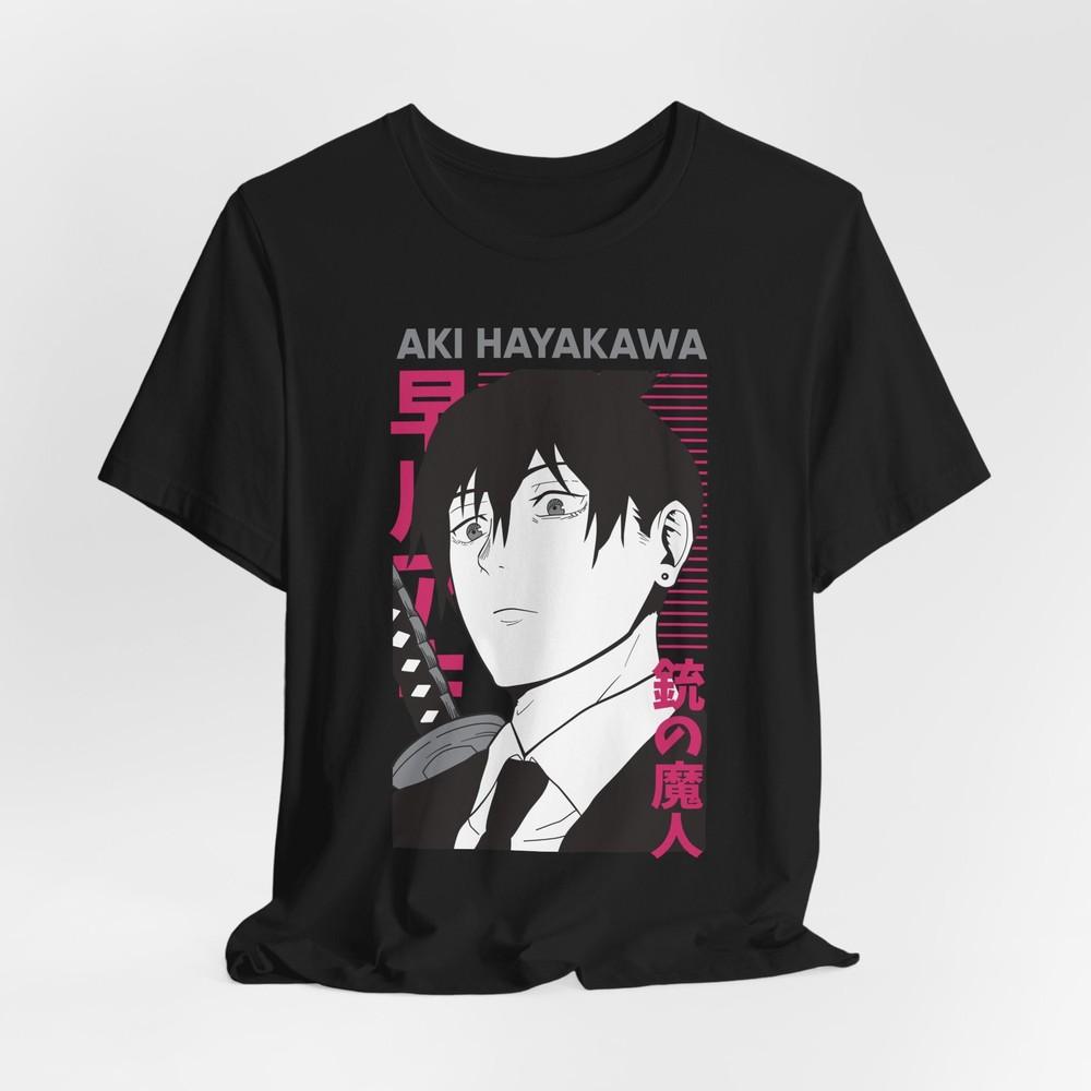 

Aki Hayakawa Anime Graphic TShirt | Manga Character Casual Streetwear Unisex T-Shirt XXL