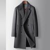 Herren Wollmantel Herbst und Winter Zweireihiger Mittel- und Langwoll-Trenchcoat Jugend Business Beidseitige Nizi Thermojacke