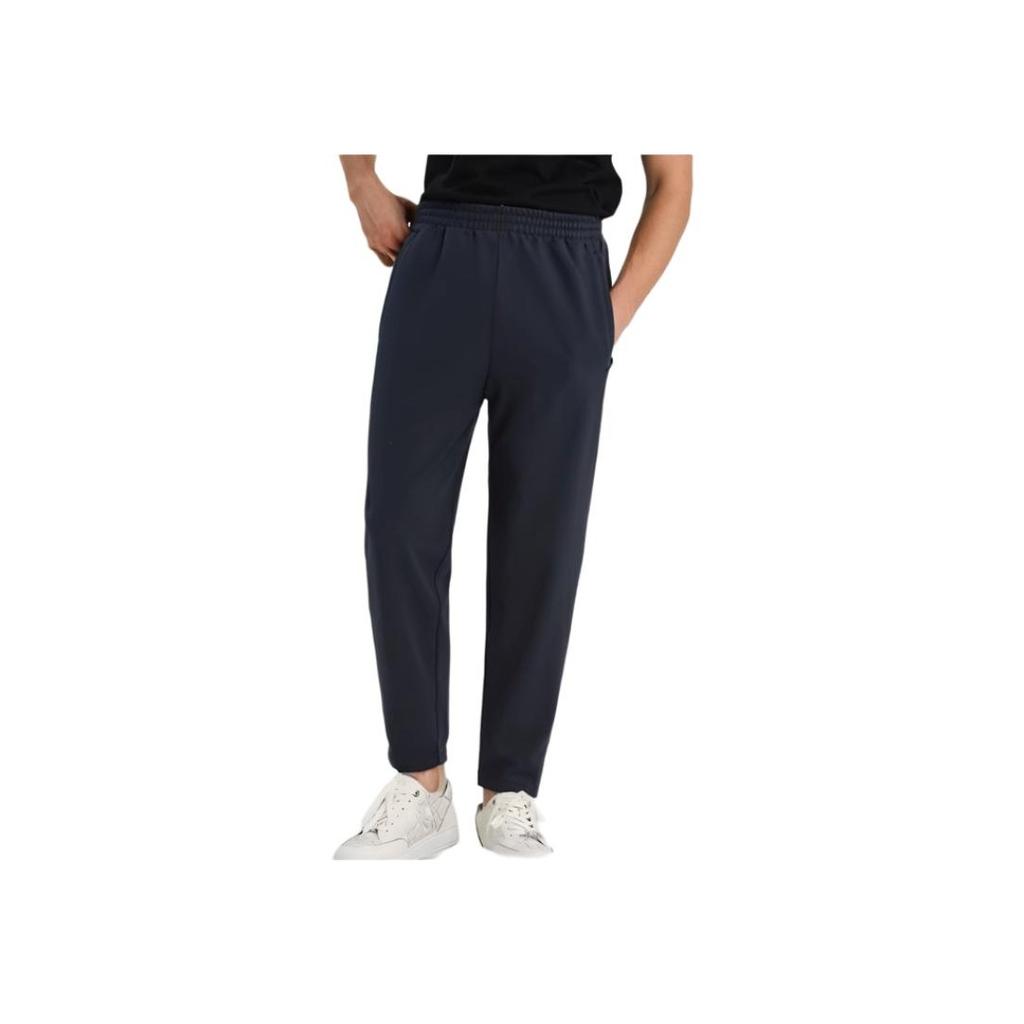 Anta Casual Simple Solid Color Fleece Straight Leg Knitted Sports Pants Men Bottoms Black 152447315N-2