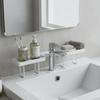 Scaffale per lavello da rubinetto antiruggine, scolapiatti per lavello di grande capacità, scaffale portaoggetti per bagno, lavabo