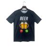 Men's Funny Beer Pattern T-Shirt - Breathable , Crew Neck, Short Sleeve - Perfect for Summer Parties & Outdoor Activities