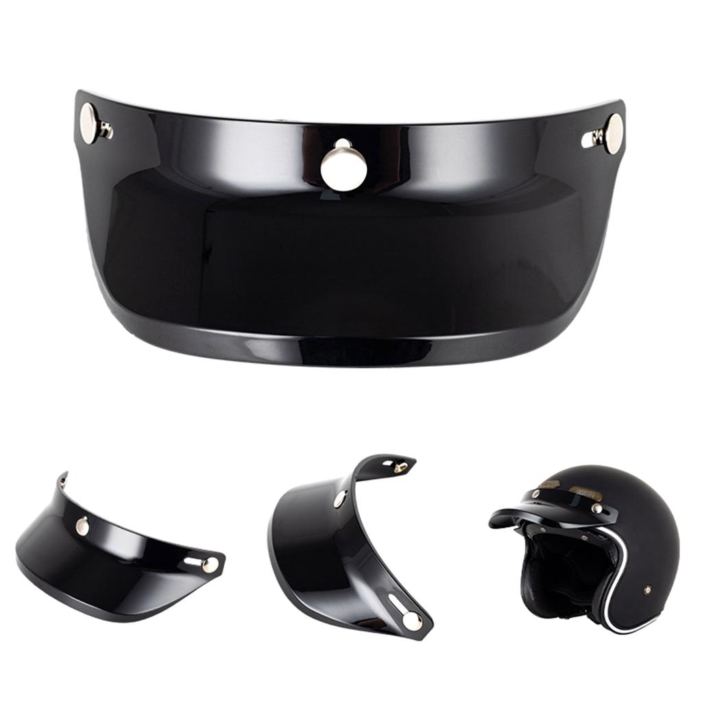 Anti-UV Fog Windproof L 3 Snap Button Visor for Open Face Motorcycles Wind Shield Flip Up Fitment