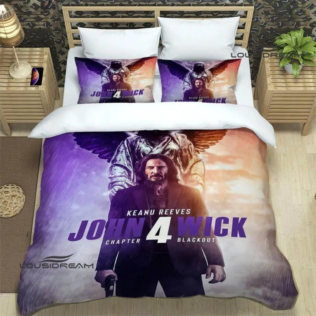 Movie John Wick Beding Set For Bedrom Soft Modern Bedspreads Comefortable Children Kids Soft Duvet Cover Comfortable Quilt Cover And Pilowcase