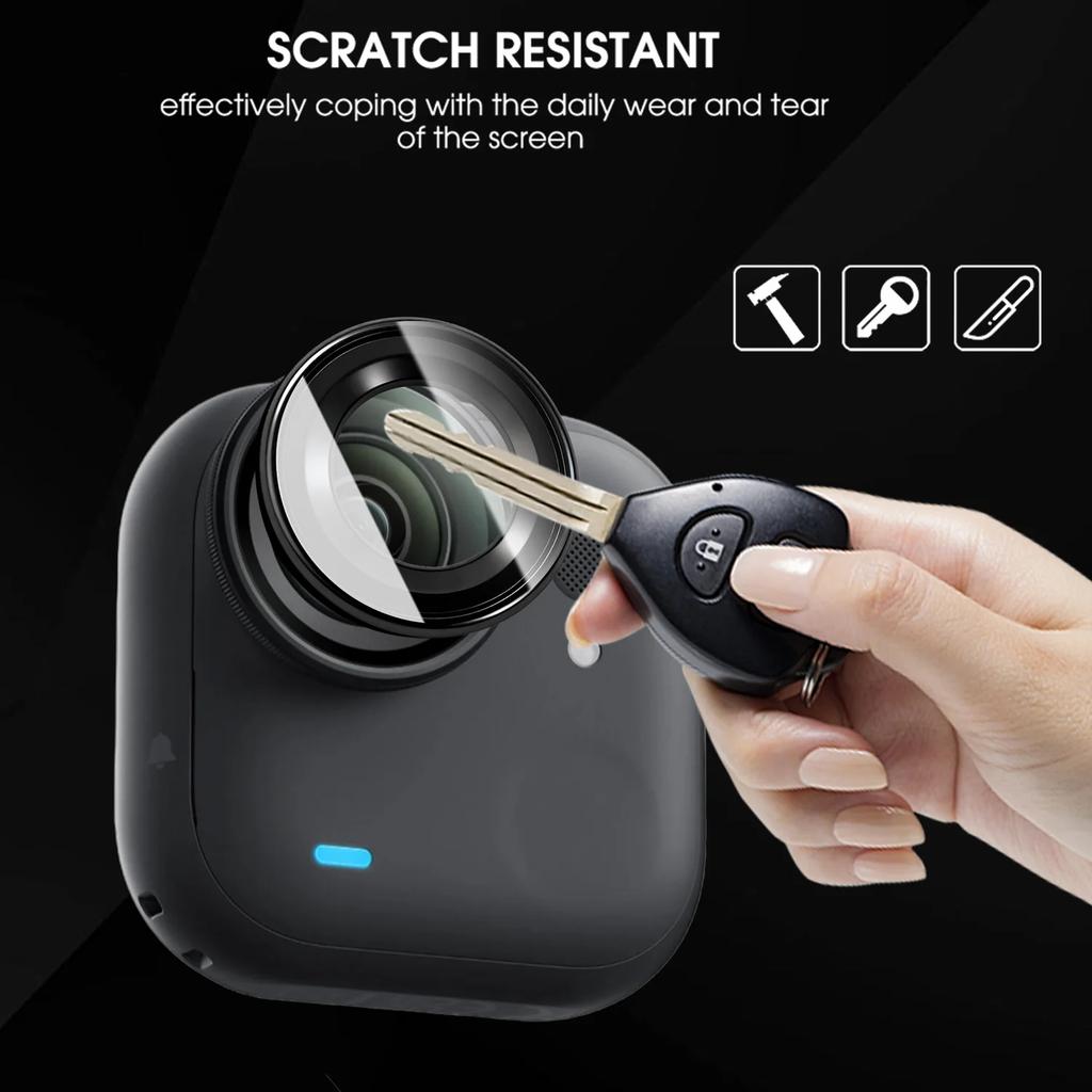 Shockproof Lens Guard for Insta360 Go Ultra Aluminum Alloy Tempered Glass Hardness Camera Lens Protective Caps Accessories