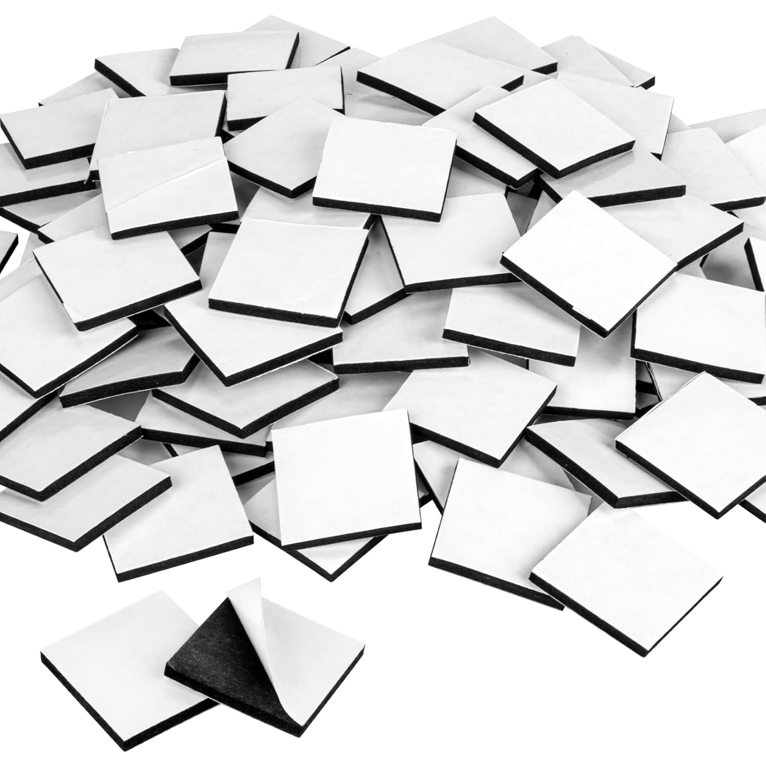 100PCS Double Sided Foam Tape - Strong Double Sided Adhesive Pads, Square Two Sided Tape Heavy Duty Mounting Tape for