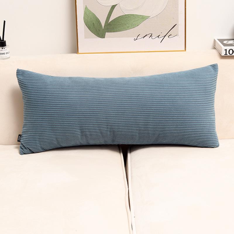 Corduroy Lumbar Throw Pillow with Removable & Washable Cover