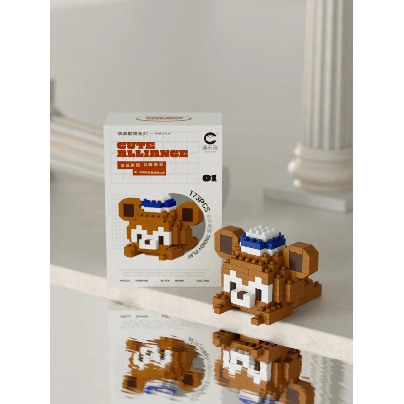 MINISO Cartoon Ornaments Micro Building Blocks Action Figures Nano Blocks Disney Sanrio Kids Toys Christmas Birthdays Gifs