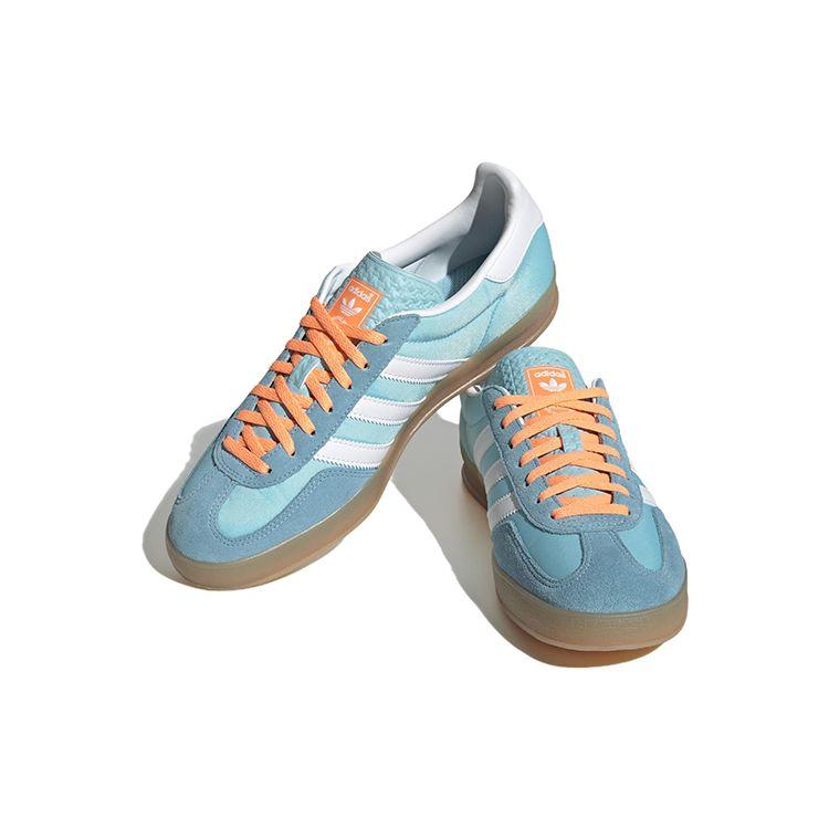 adidas Tênis Unissex Gazelle Indoor Usado Azul Goma Branco Nuvem HQ9017