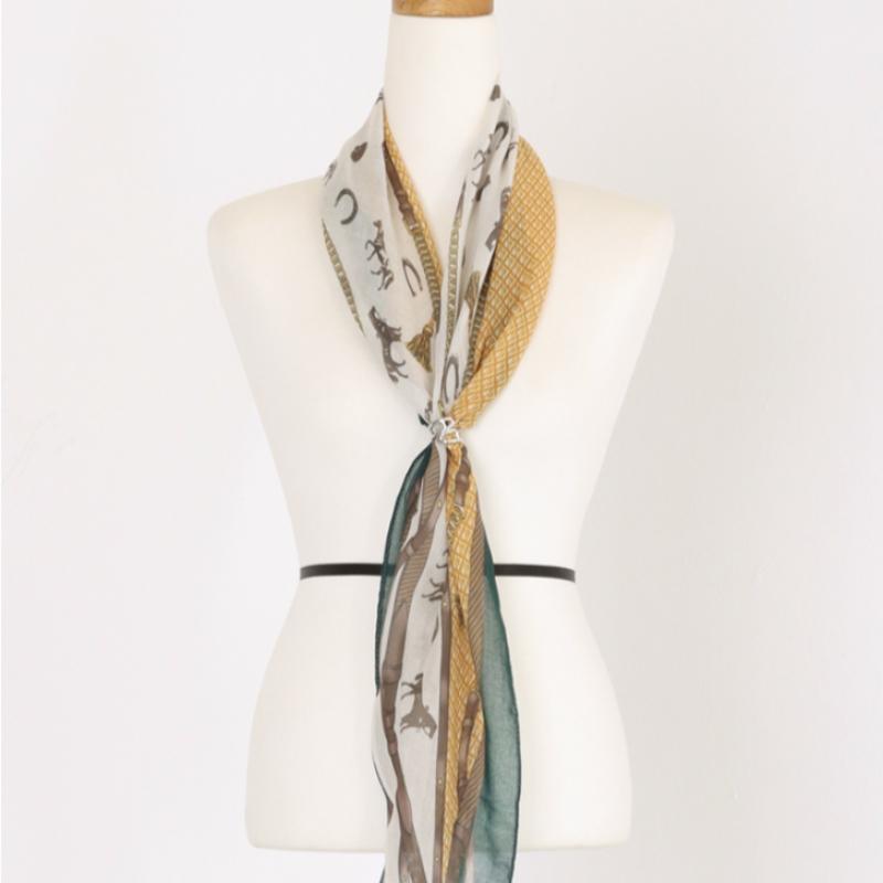 Shop   Women Diamond Pattern Scarf Green Drn Wsc 0652
