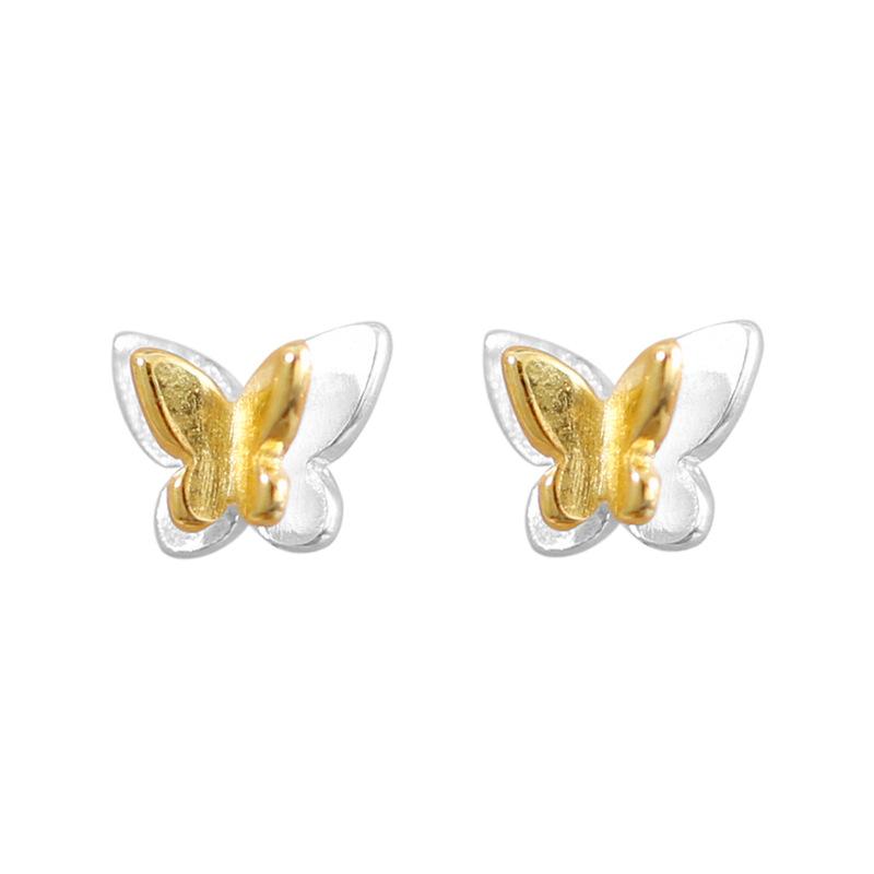 

Очень хорошо сочетается с мини-серьгами-гвоздиками в виде золотых крыльев бабочки, модный темперамент, маленькие серьги-гвоздики, женские модели для девушек-студенток