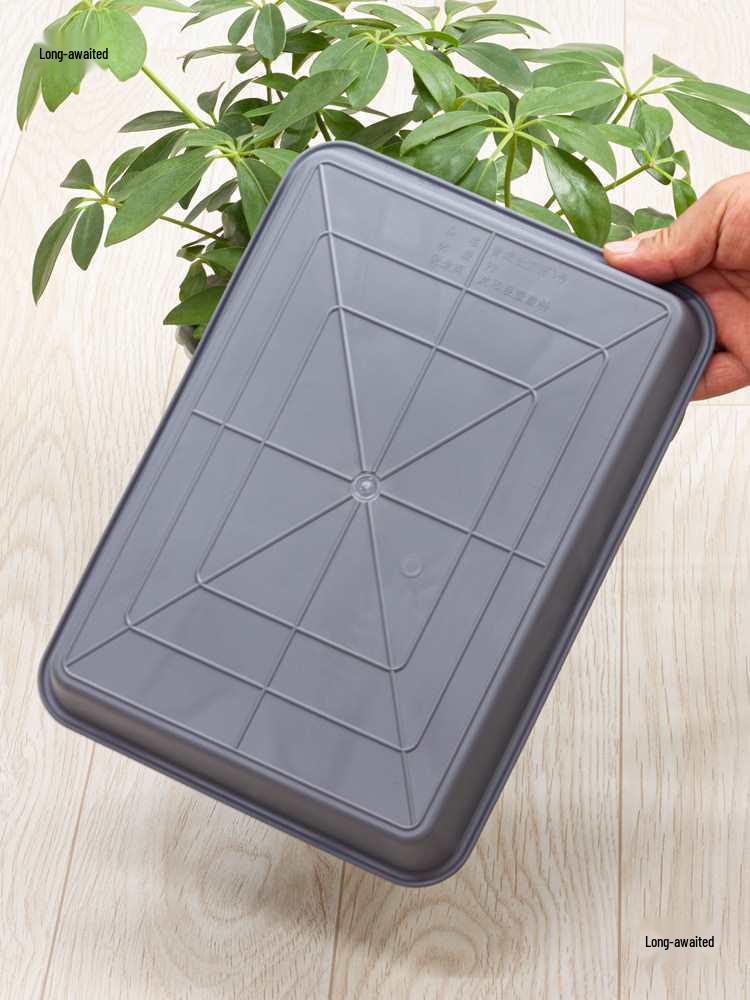 Thickened Rectangular Plastic Flower Pot Tray - Large Water Catching Mat for Bonsai
