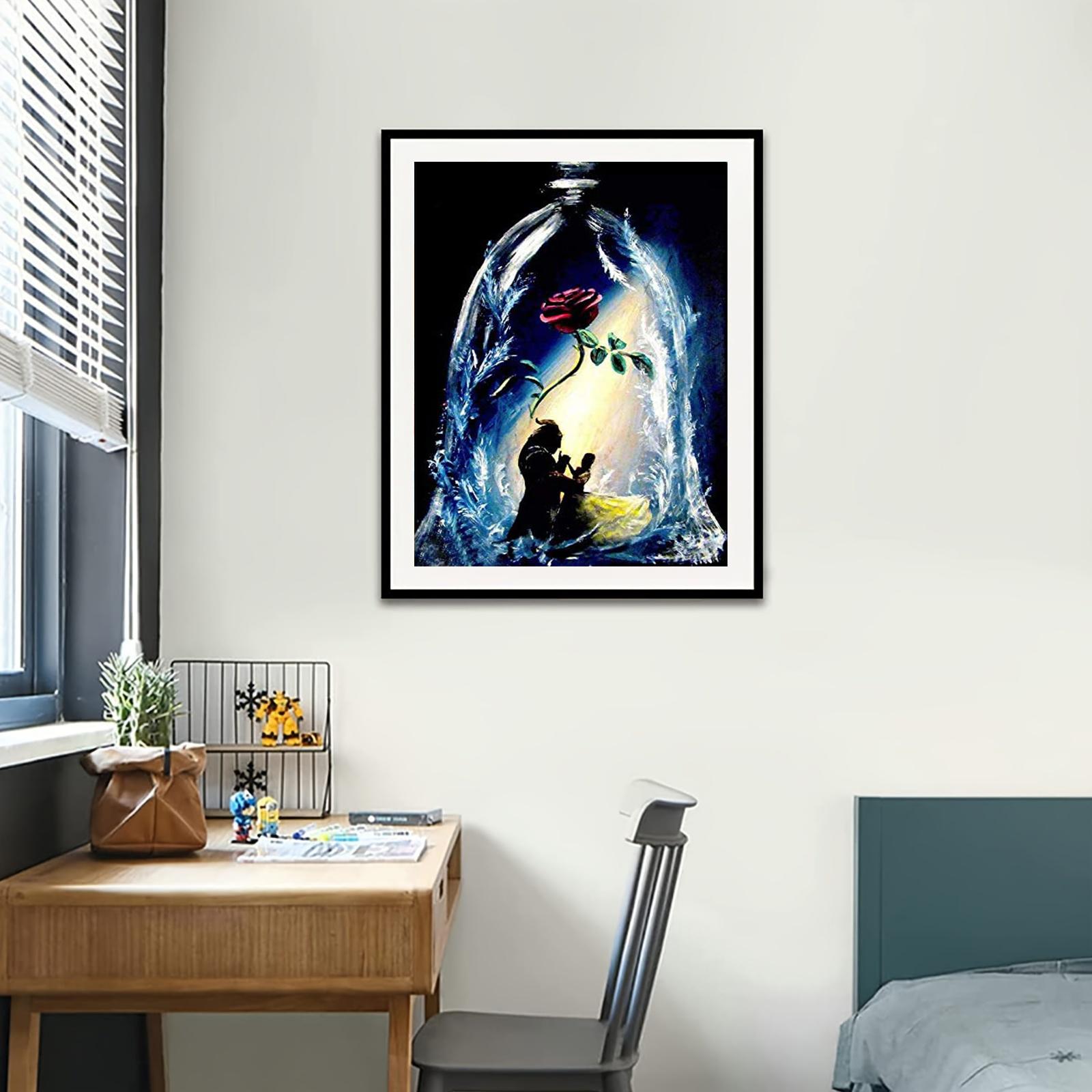 

5D DIY алмазная живопись Роза и женщина комплект для вышивки крестом Мозаика Алмазная вышивка роза полная круглая/квадратная дрель украшение дома Round 30x40cm