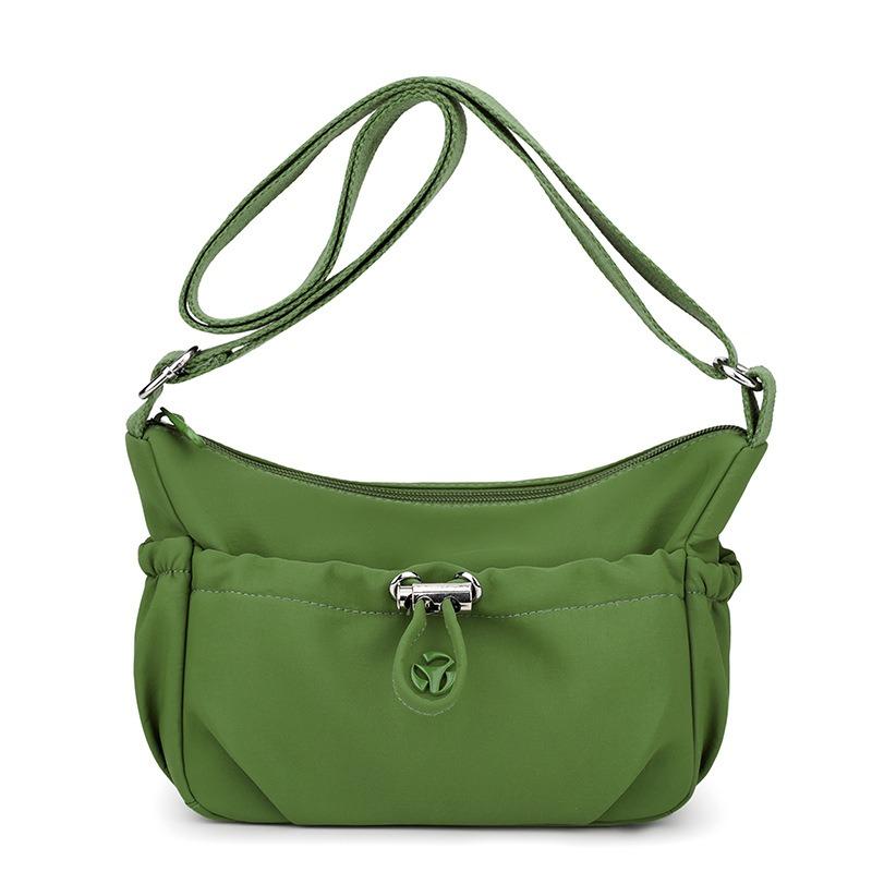 Женская сумка сумка-мессенджер лето новая легкая однотонная нейлоновая ткань женская сумка городская простая на плечо сумка для мамы зелёный