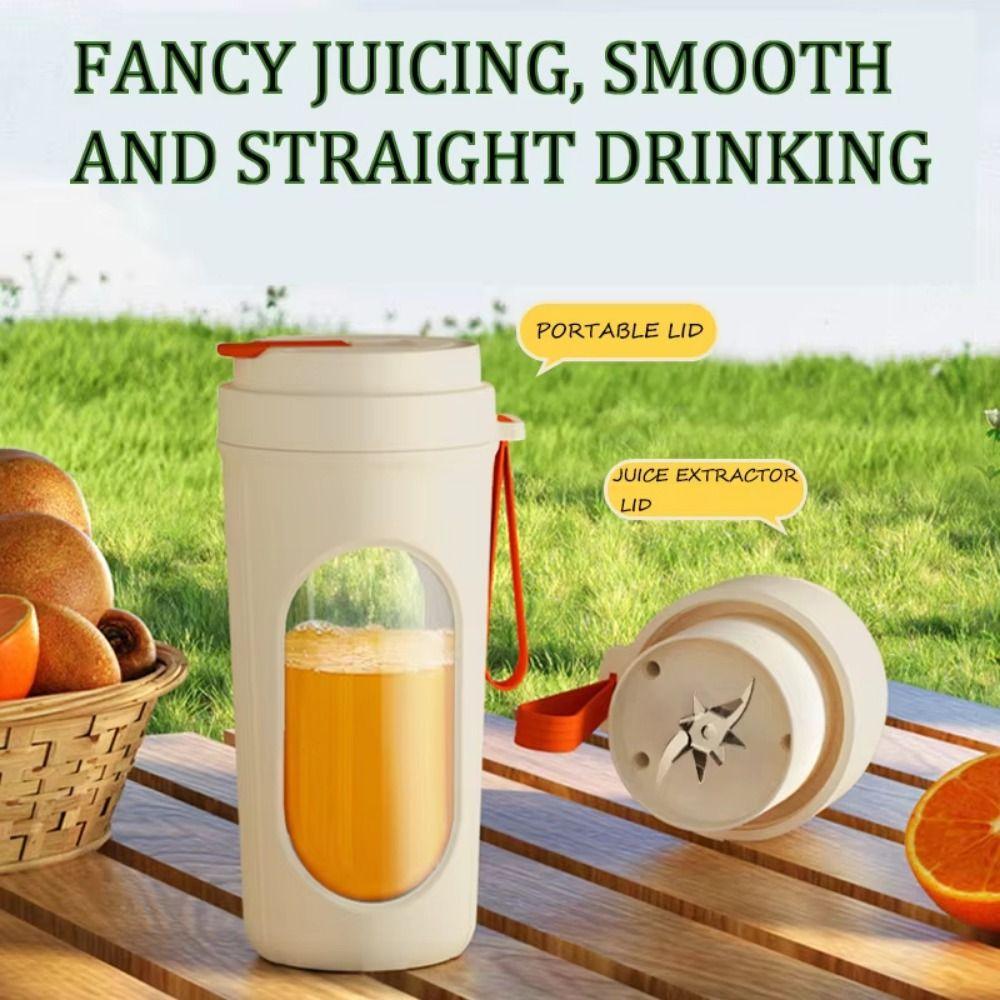 with Straw Automatic Juicing Cup Hanging Lanyard Personal Juicer Bottle Portable Blender  Smoothies