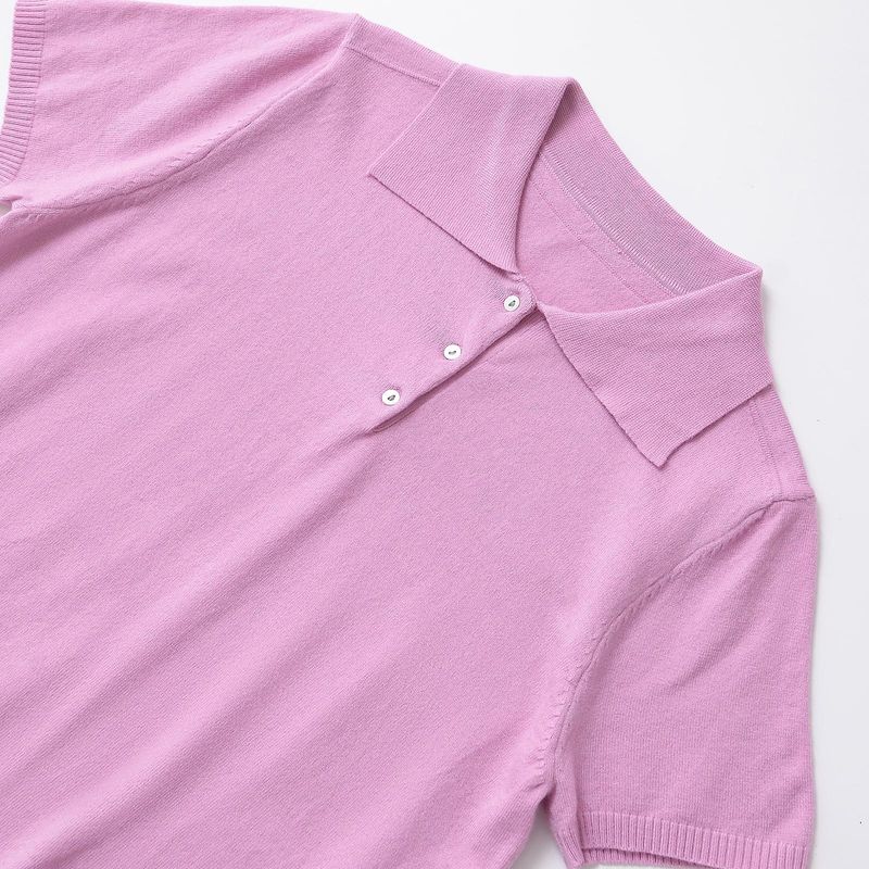 Kaslead New Arrival Women's Clothing Fashion Style Fashion Minimalist All-Matching Lapel Short Sleeve Knitting 2893112401
