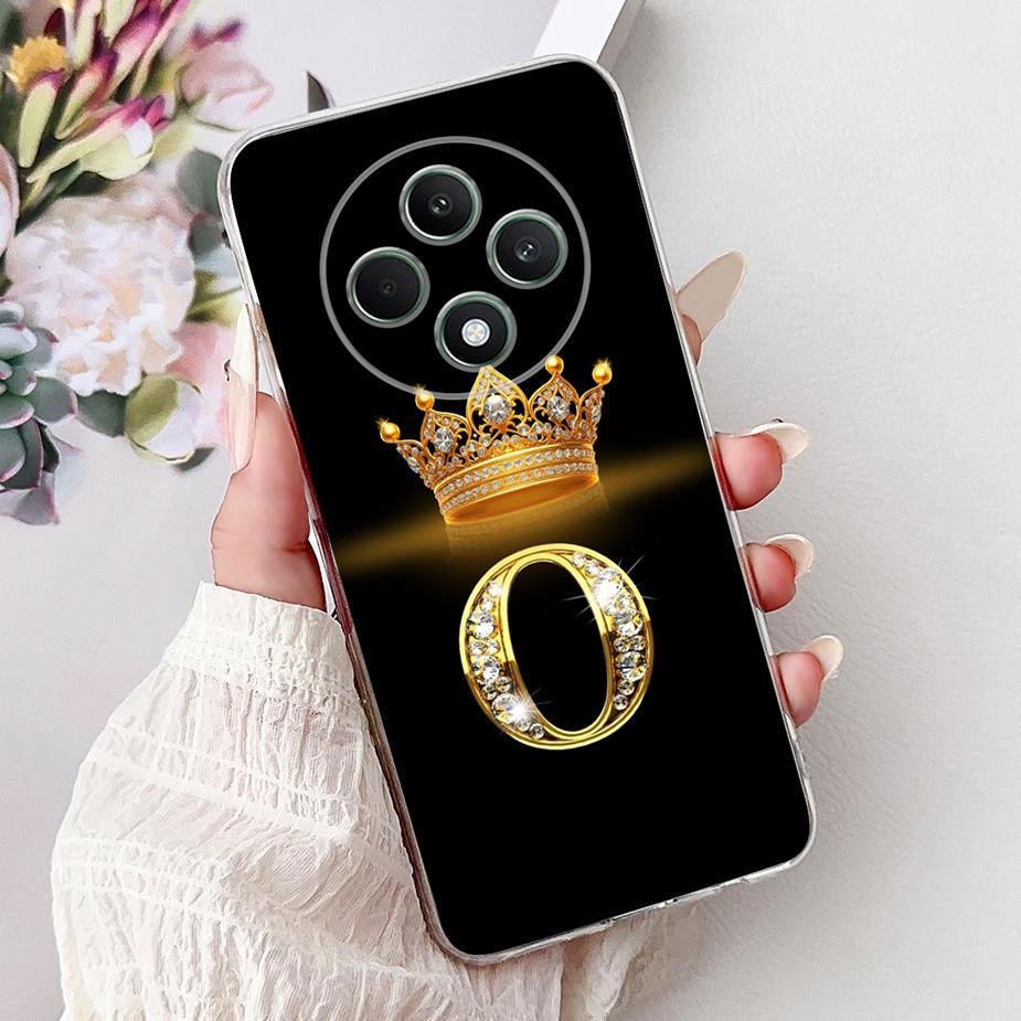 For Oppo Reno 12F 4G Case CPH2687 Cute Letters Cover Clear Silicone Case For Oppo Reno12 F Reno 12 FS Reno12F Soft Fundas Bumper