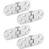 4 Pieces Folding Flip Hinges 180 Degree Hinges, Zinc Alloy, Folding Table Hinge, Drop Down Hinges For Folding Tables, Cabinets, Wardrobe Doors