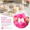 4PCS Flexible Bowknot Fondant Mold Silicone Chocolate Candy Mold  Cupcake Chocolate Candy Decoration