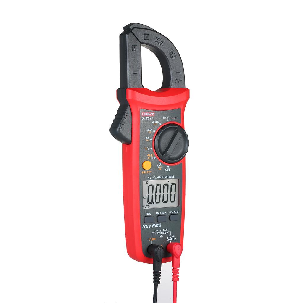 UNIT UT202+ 4000 Counts Digital Clamp Meter True RMS Multimeter Clamp Ammeter Voltage Meter NCV