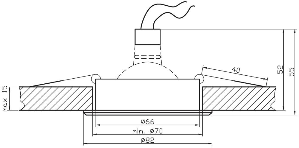 UA-01 STB/AL MR16 SAT black, tilting ceiling, aluminum