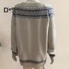 Vintage Damen Pullover Rundhals Langarm Farbblock Loose Pullover Pullover Mode Bequem Warm Strickmode Herbst Winter Gestrickte Kleidung