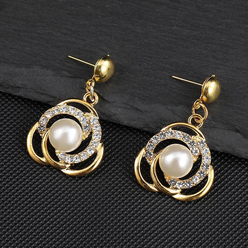 3pcs Women Euro-American Bridal Zircon Necklace Set Light Luxury Alloy Zircon for Weddings Banquets Formal Dresses Accessories