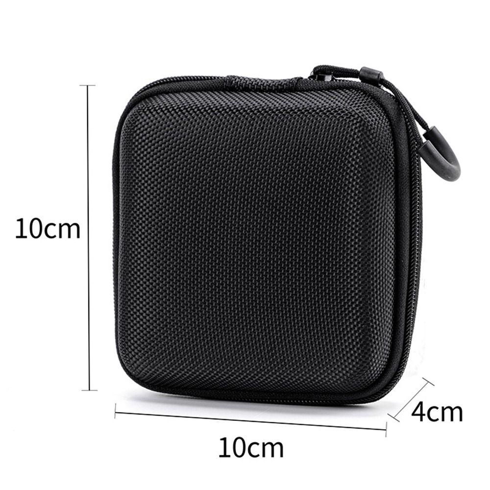 Mini Zipper Earphone Case Black Protective Storage Case EVA Storage Box Digital Accessories