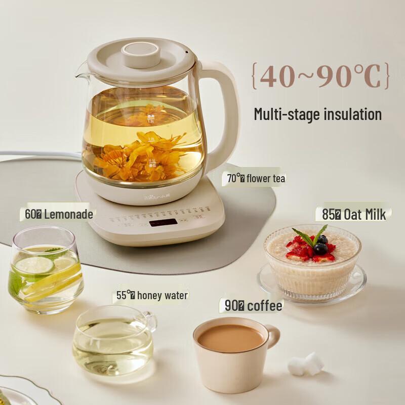 Bear 1.5L Multi-function Glass Wellness Kettle CN plug (adapter included)