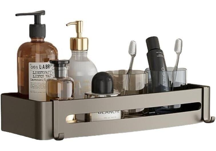 Estante Soporte Organizador de Baño Estante Organizador de Ducha Estante de Almacenamiento Montado en Pared US