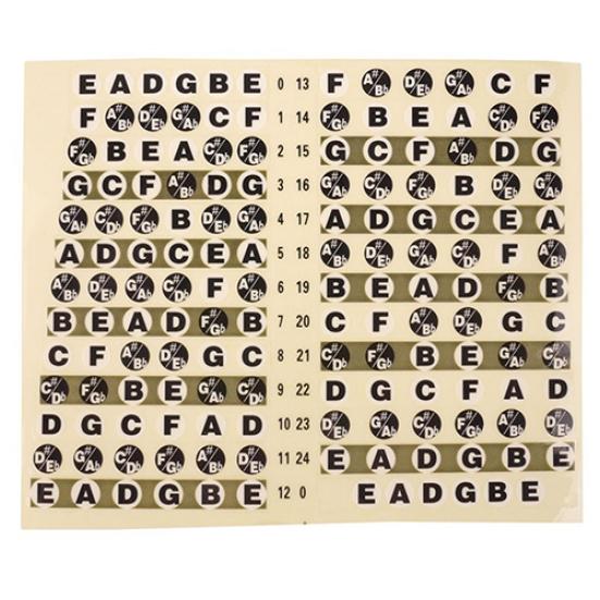 Gitar-gripebrett-note-klistremerke Gripebrett-frets kartklistremerke for nybegynnere