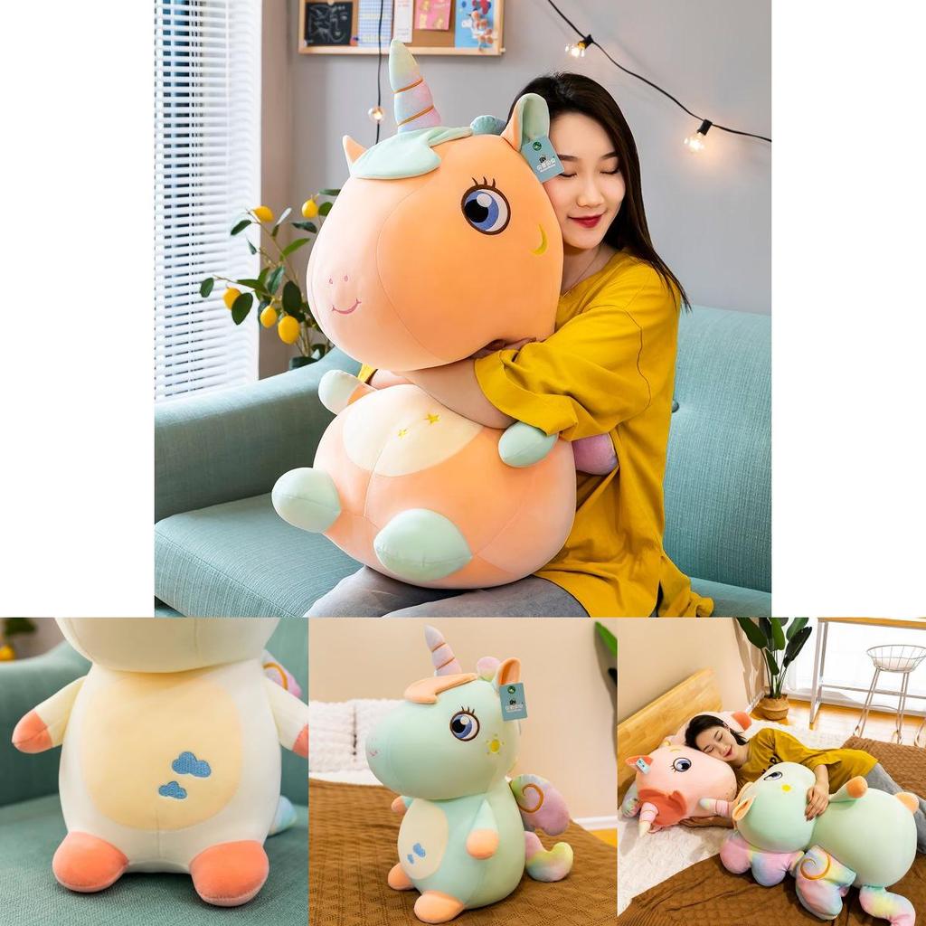 Adorable Soft Unicorn Plush Toy Round Fat Unicornio Angel Horse For Girls