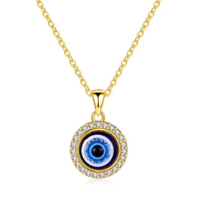 Kaletine Modish Fashionable Turkish Evil Eye Pendant Necklace Pendant Color Choker Women Accessories Luck Friendship Jewelry