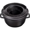 Staub "Black Fondue Set, 16cm" Cast Iron Enamel Pot [Official Japanese Product] Specialty 40511-970