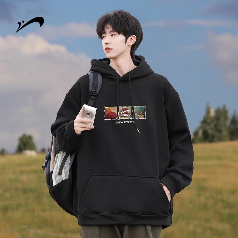 Guirenniao Men's Heavyweight Casual Hooded Sweatshirt