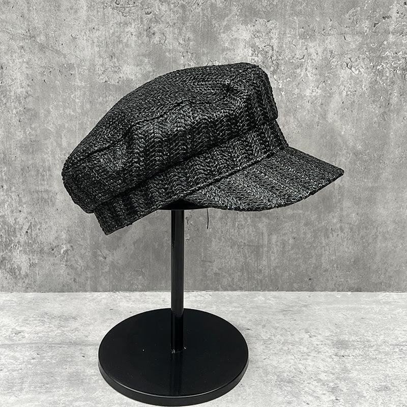 Spring And Summer British Straw Hat Versatile Sunscreen Cap Sun Hat Men'S And Women'S Summer Light Luxury Newsboy Hat
