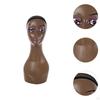 Bald Manikin Head with Shoulder Smooth Lightweight Wig Stand for Scarves Beauty