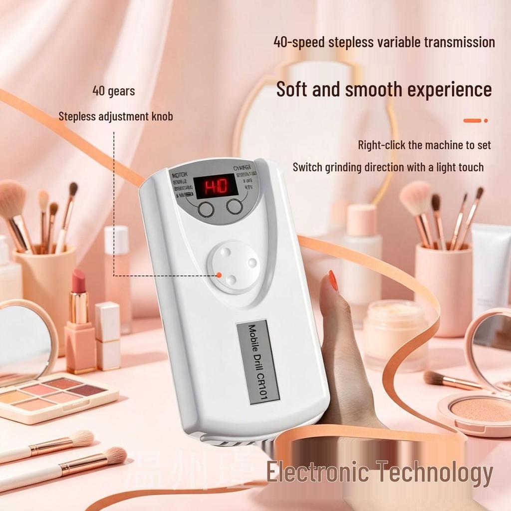 Rechargeable Electric Nail Grinder & File for Salons - Professional Cuticle & Nail Remover
