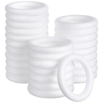 3Pcs Premium White Foam Ring Circular DIY Craft Ring for Wreath Making Party Decorations Wedding Valentine Handicrafts
