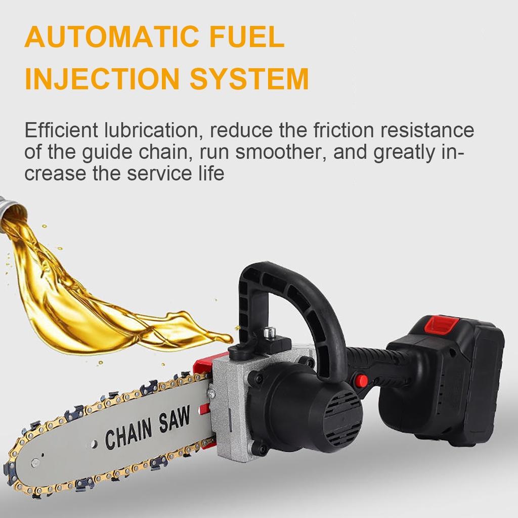 12 Inches Electric Saw Chainsaw with 2x15000mAh Battery Brushless Motor Rechargeable Wood Cutter For Battery 288VF