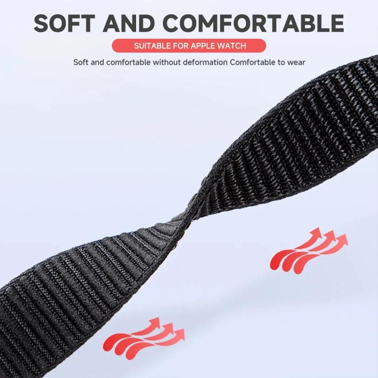 Parachute Buckle Mountain‑Pattern Woven Nylon Watch Band Strap For Apple Watch 38‑49mm Series 1‑11 Ultra SE