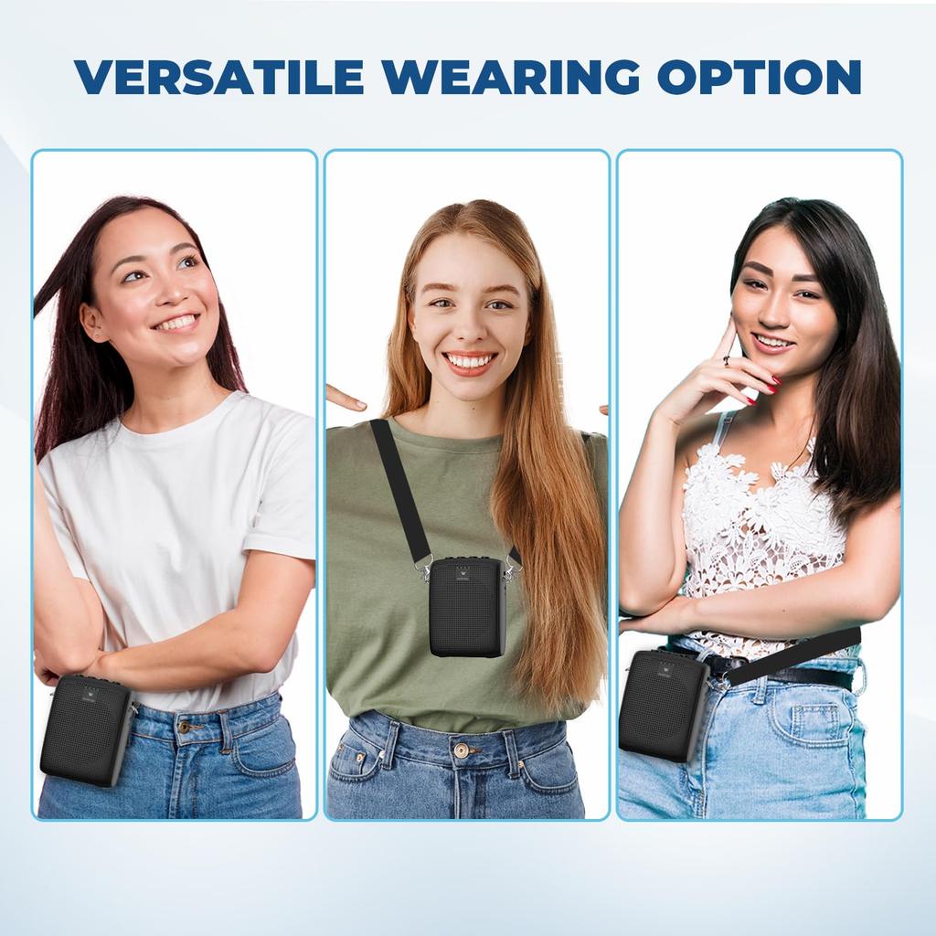 W WINBRIDGE Small Portable Loudspeaker with Handheld Suitable for Outdoor Hands-Free Speaker, Microphone, Training, Events, Instruction, Activities,