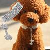 Chic Shiny Three Row Rhinestone Bone Pendant Puppy Dog Collar Pet Supply (Size:S,M,L)